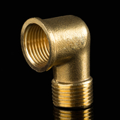 水暖配件铜接头6分 天一 内外牙铜弯头 全铜内外丝弯头 4分 金牛