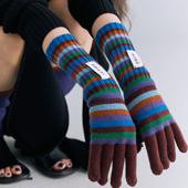 SIOICIKI TONO系列秋冬度假滑雪针织羊绒羊毛手套彩色触屏手套