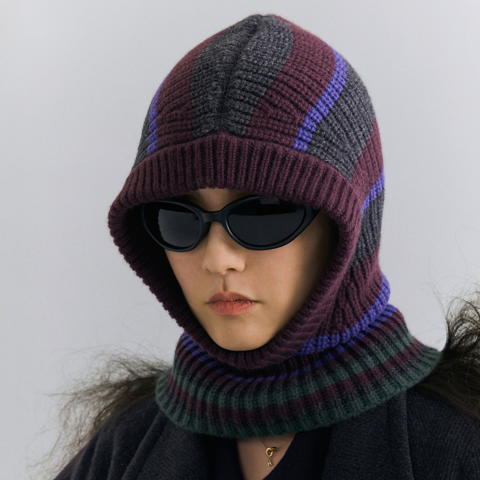 SIOICIKI100%山羊绒巴拉克拉法帽