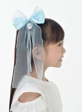 现货 日本Disney迪士尼FROZEN冰雪奇缘Elsa艾莎儿童头纱发夹发饰