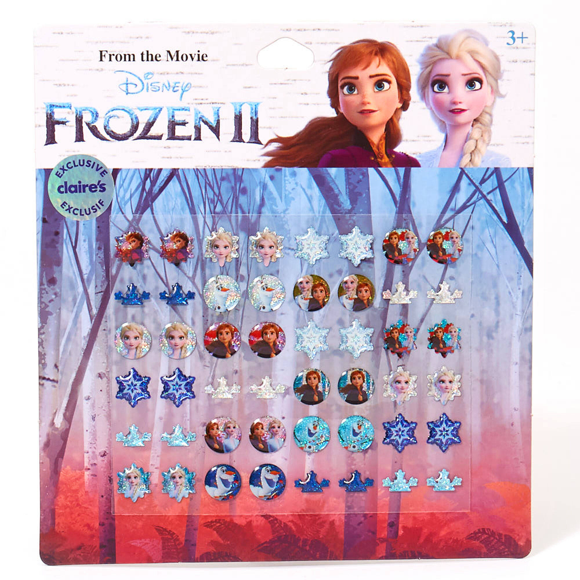 现货 美国迪士尼FROZEN2冰雪奇缘Elsa艾莎Anna安娜闪闪耳环贴耳钉