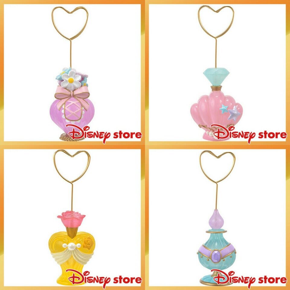现货 日本Disney迪士尼贝儿/茉莉公主绝版香水瓶造型便笺夹相片夹