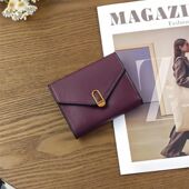 轻薄按扣皮夹钱包女学生卡包一体钱夹爆款 新款 钱包女款 精致大容量