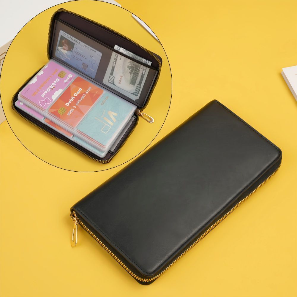 定期存单专用夹收纳本票据银行多卡位卡包新款收据存折卡一体包