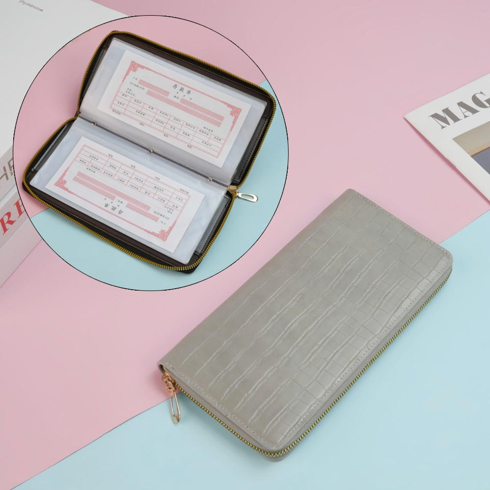 定期存单收纳本票据银行存款夹支票多卡位卡包多功能存折卡纪念币