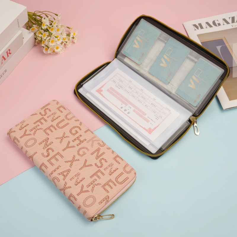 新款收纳本存单夹定期存款单存折支票银行卡包多功能存折卡一体包