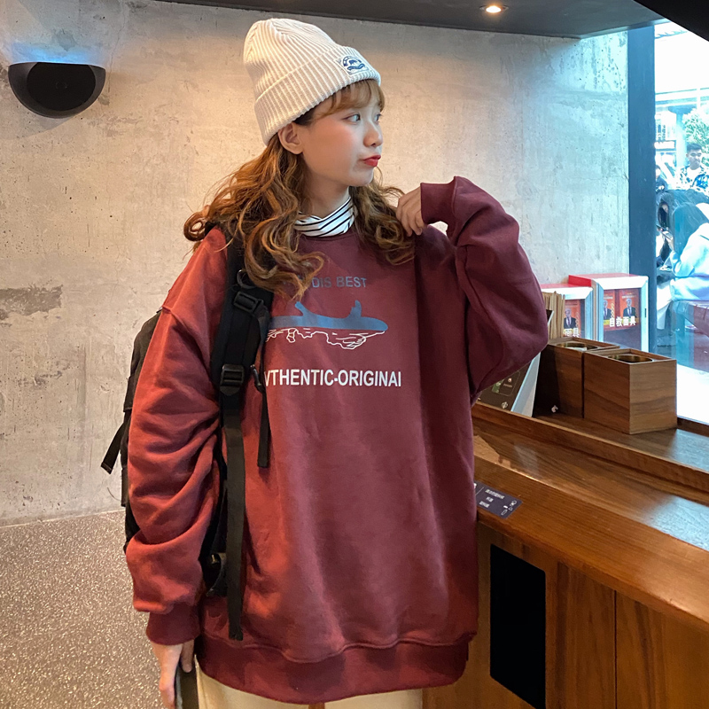 Real shot 250g sweater women's winter loose Korean version
