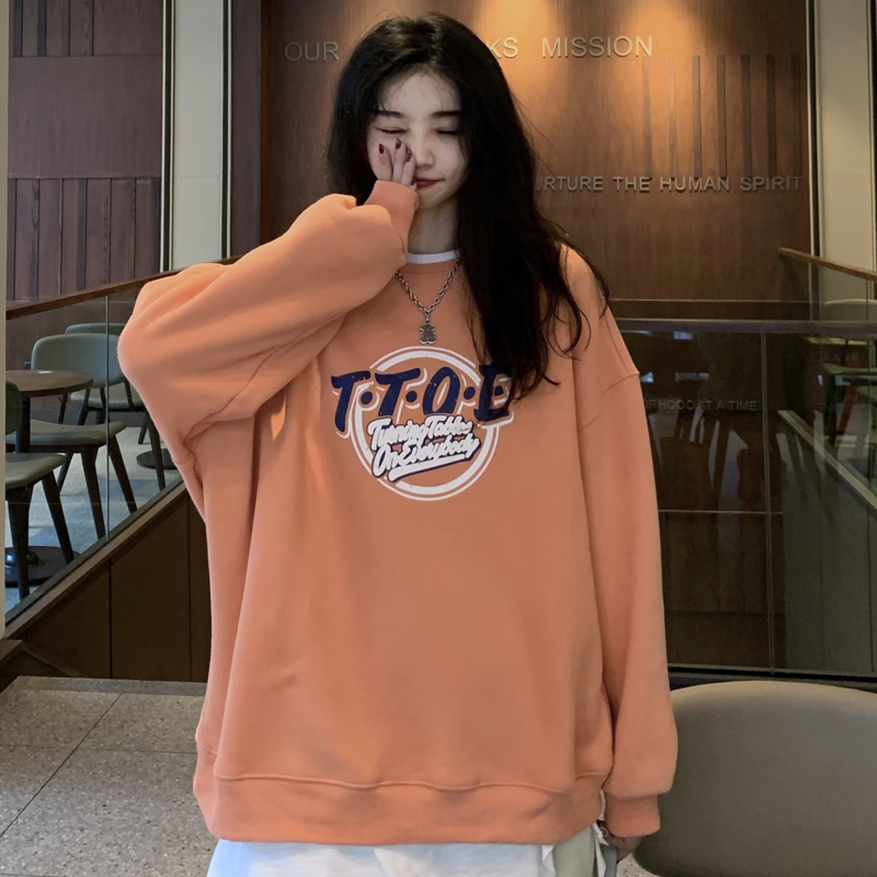 Real shot 250g sweater women's loose Korean version ins lazy BF Plush thick chic coat