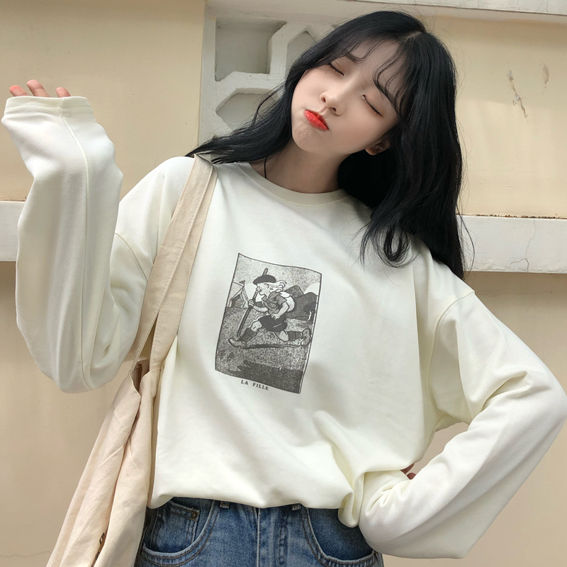 2021 spring new cartoon thin long sleeve T-shirt