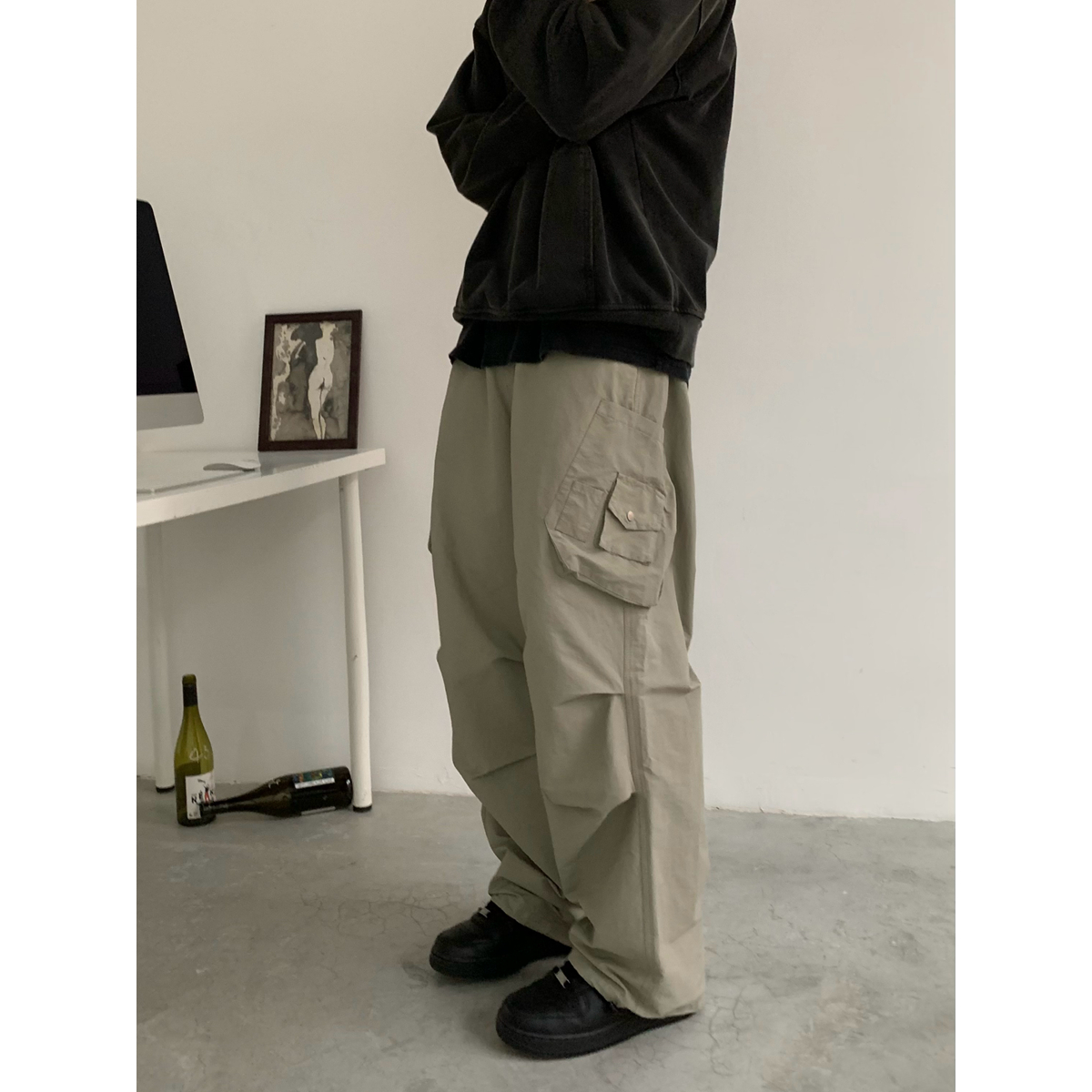 INKNOTS机能面料廓形工装裤