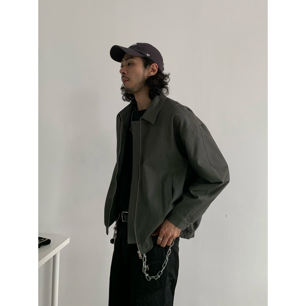 INKNOTS短款拉链翻领夹克