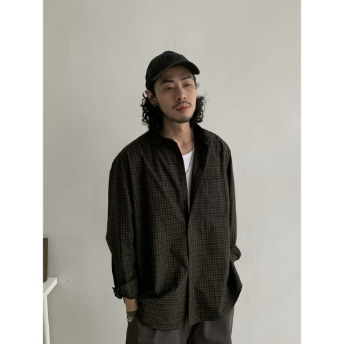 INKNOTS复古宽松格子衬衫