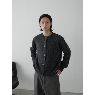 INKNOTS美式 复古针织毛衣高级感男女慵懒老钱风百搭情侣羊毛开衫