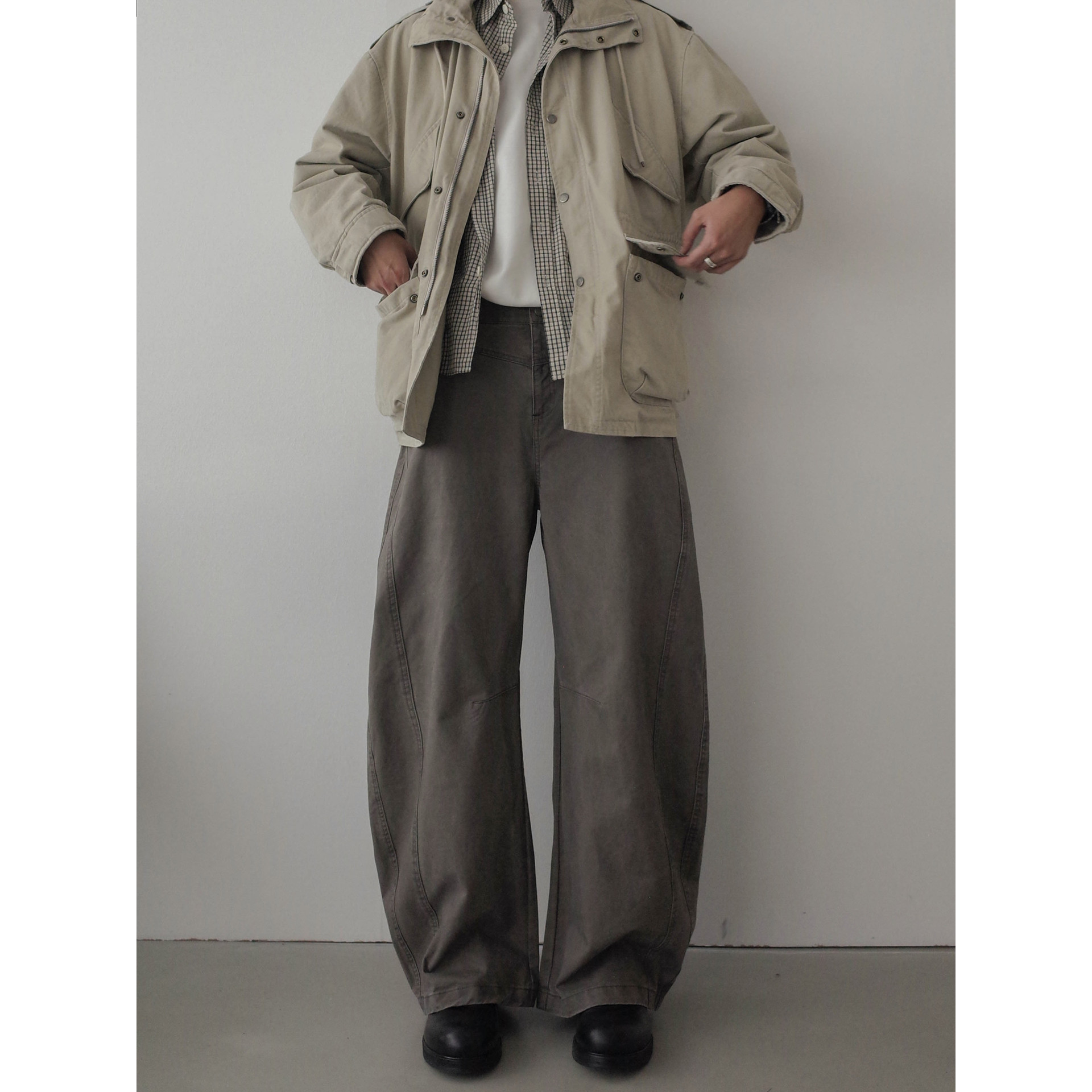 INKNOTS美式复古水洗做旧解构工装裤男女廓形弯刀宽松直筒长裤潮,男装,休闲裤,淘宝优惠券,粉丝福利购,淘宝优惠卷