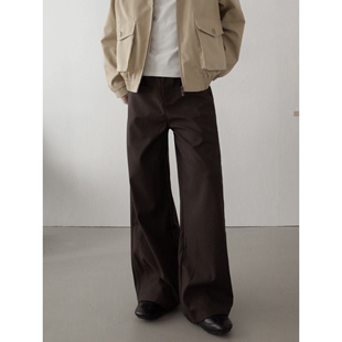 子 老钱风vintage男女A字阔腿休闲裤 INKNOTS美式 复古廓形宽松长裤