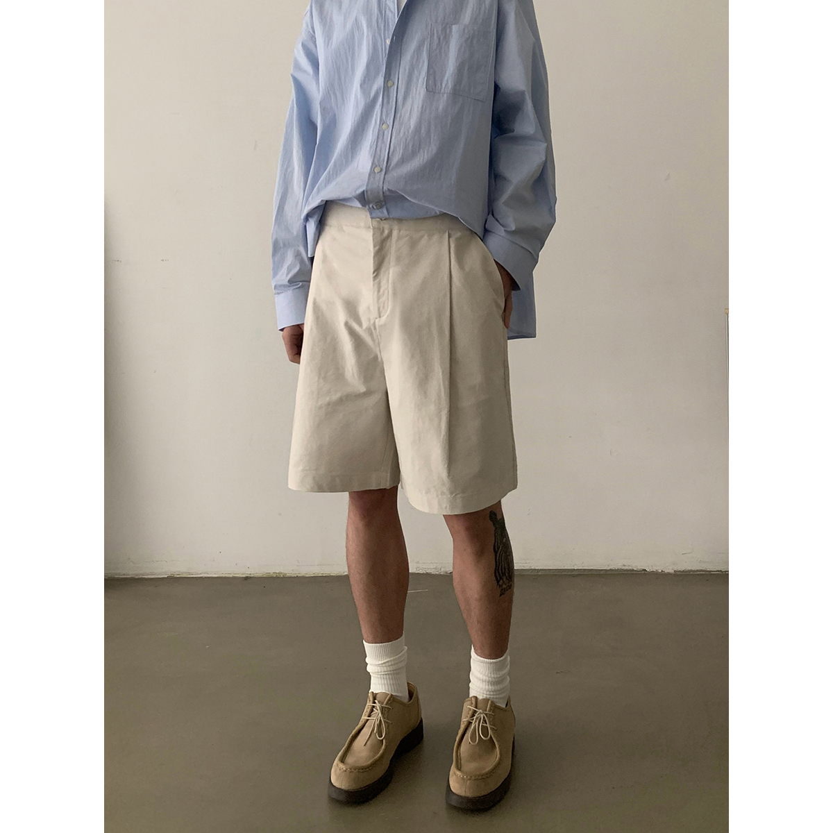 INKNOTS复古通勤简约短裤五分裤