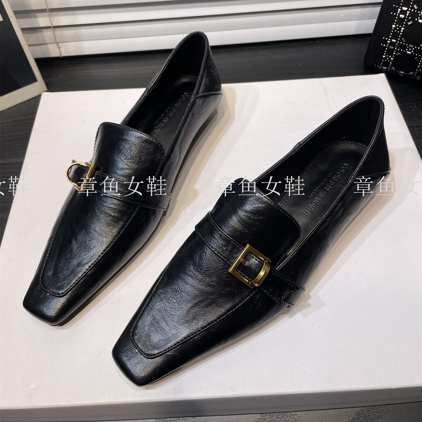 2026春季复古风一脚蹬乐福鞋女春款低跟方头单鞋皮带扣英伦小皮鞋,女鞋,深口单鞋,淘宝优惠券,粉丝福利购,淘宝优惠卷