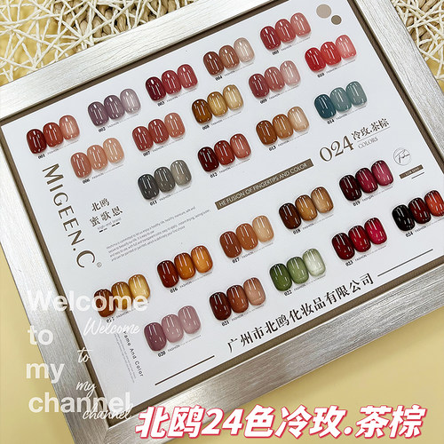 bo北鸥24色冷玫棕茶色甲油胶套装