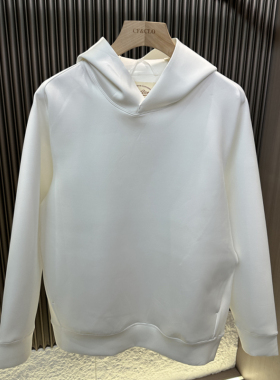 CF&CLO 高端质感 水洗空气层！秋季男士纯色舒适运动休闲连帽卫衣