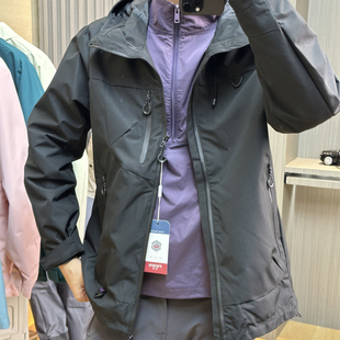 野系潮流机能款 外套登山防风防水连帽冲锋衣潮 男女情侣户外工装