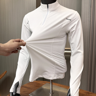 速干高弹力半拉链立领长袖 私渠订单 男士 户外运动系秋季 T恤 新品