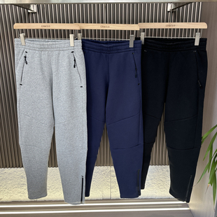 休闲小脚裤 户外猛货 秋冬加绒运动卫裤 脚口拉链 男 弯刀剪裁拼接