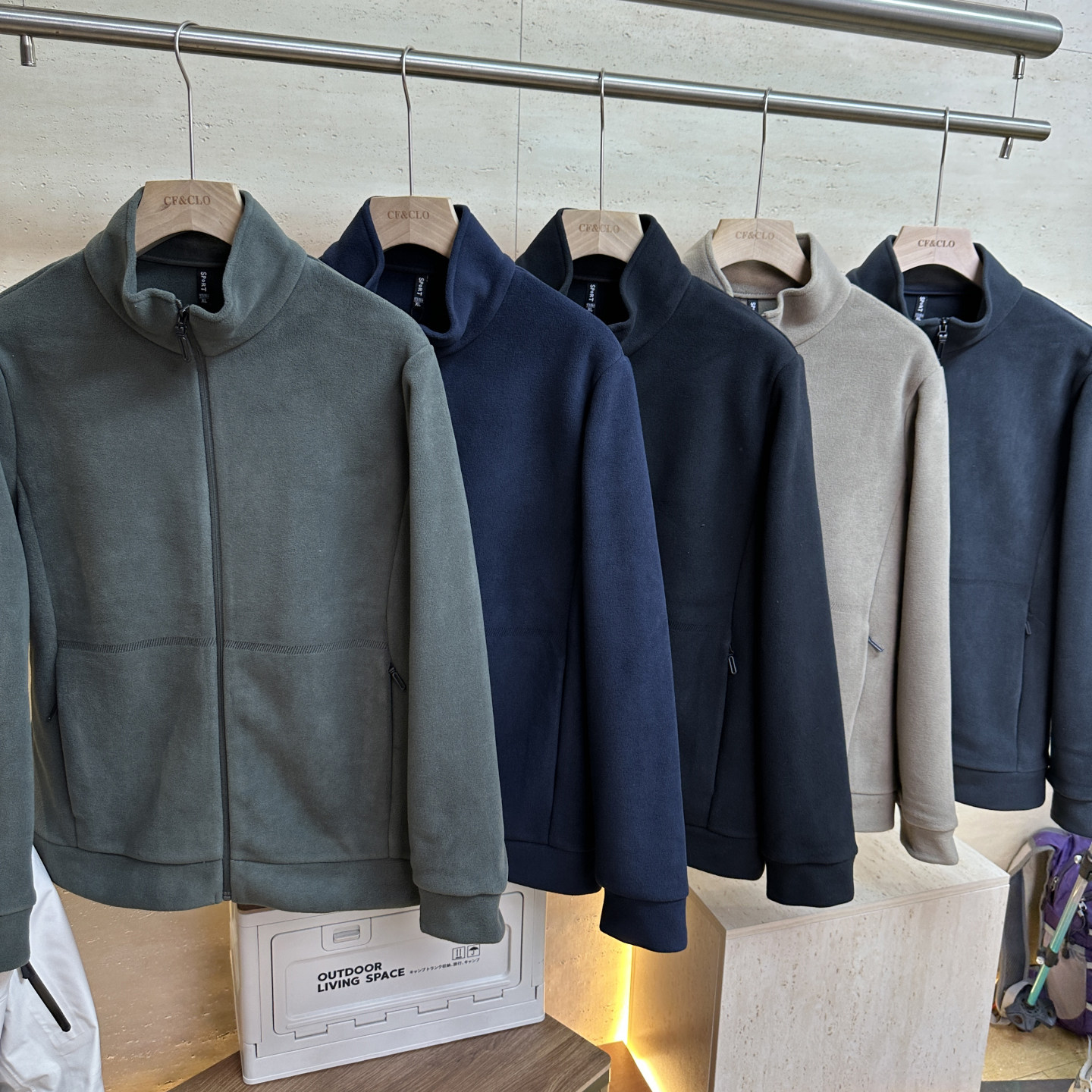 北欧单高密双面摇粒绒软糯亲肤保暖秋冬男士加绒立领冲锋内胆夹克,男装,夹克,淘宝优惠券,粉丝福利购,淘宝优惠卷