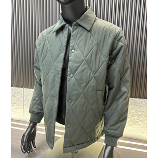 翻领式 CF&CLO 衍棉棉服秋冬男女款 复古菱格科技 棉衣外套夹克 美式