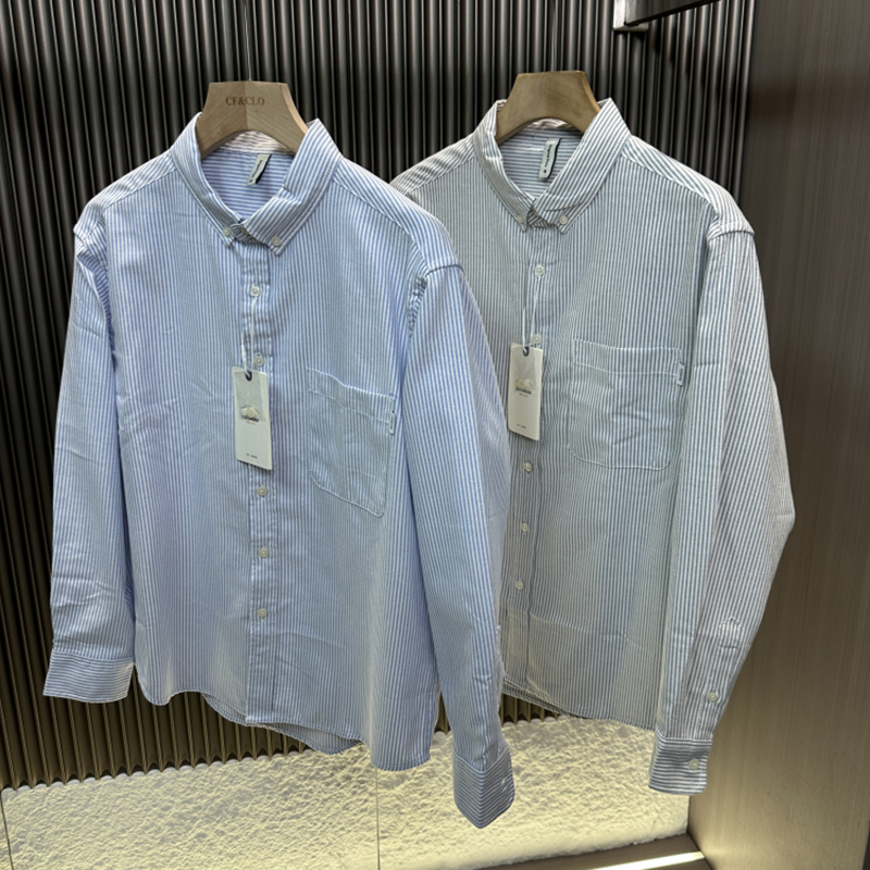 商务休闲柔软舒适条纹长袖衬衫