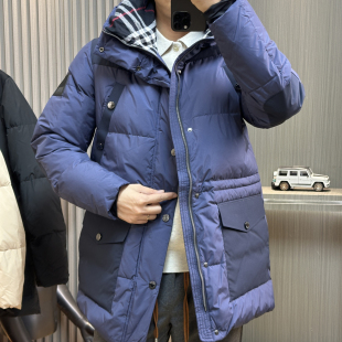 HK鼎奢高端!90白鸭绒!冬季情侣款蓬松保暖连帽工装中长款羽绒服