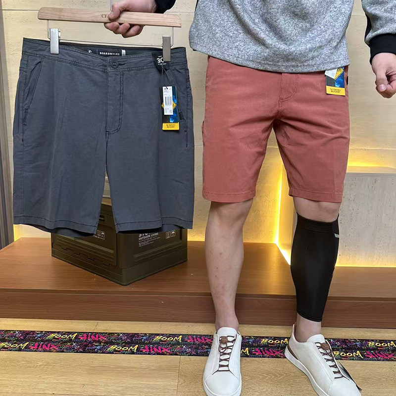 澳洲外单 成衣染色水洗工艺 夏季男士柔软透气弹力时尚休闲短裤潮