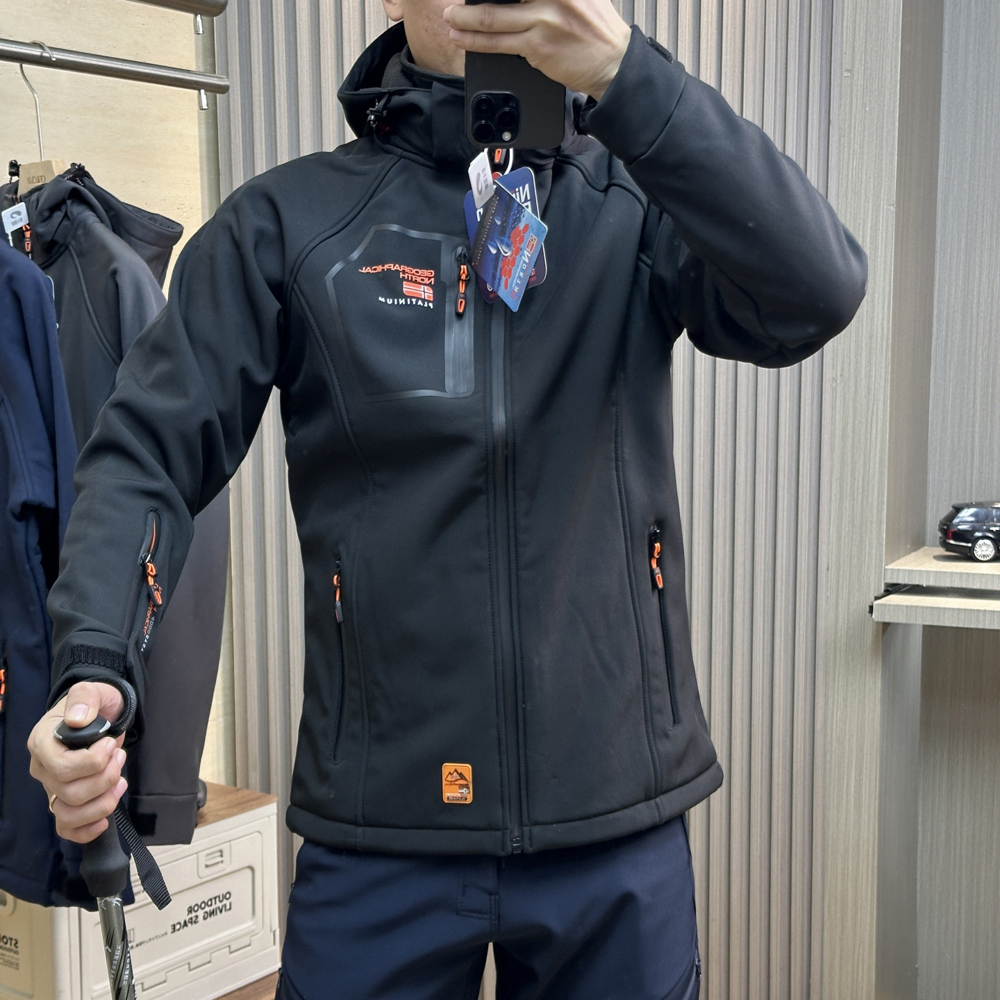 北欧挪威城野通勤！秋冬男士加绒加厚防风防雨雪软壳外套冲锋衣潮