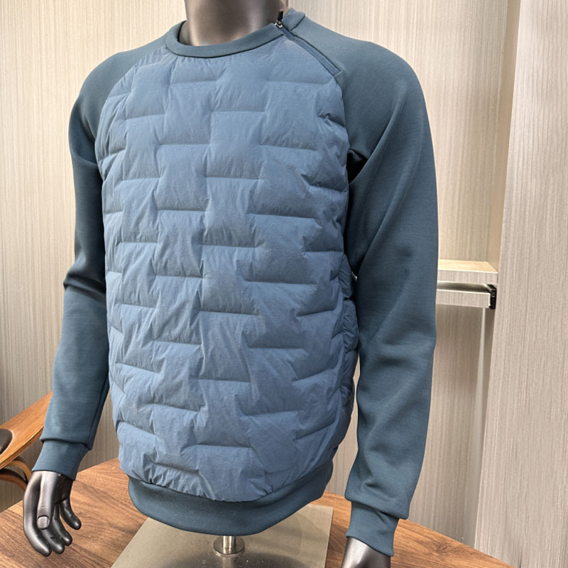 秋冬男士夹棉拼接卫衣外套