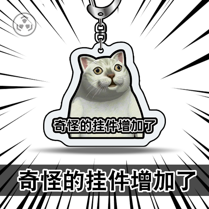 mur猫挂件 奇怪的知识增加了亚克力钥匙扣男女个性创意可爱潮书包