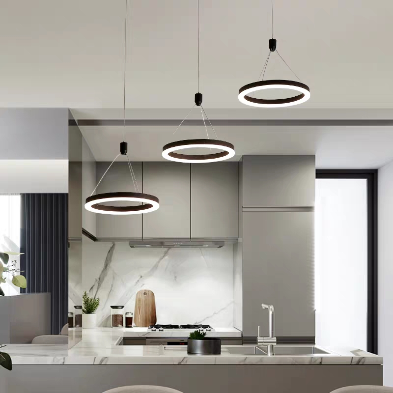 阳光照明2019创意时尚亚克力餐厅吊灯现代简约家用吧台咖啡室LED