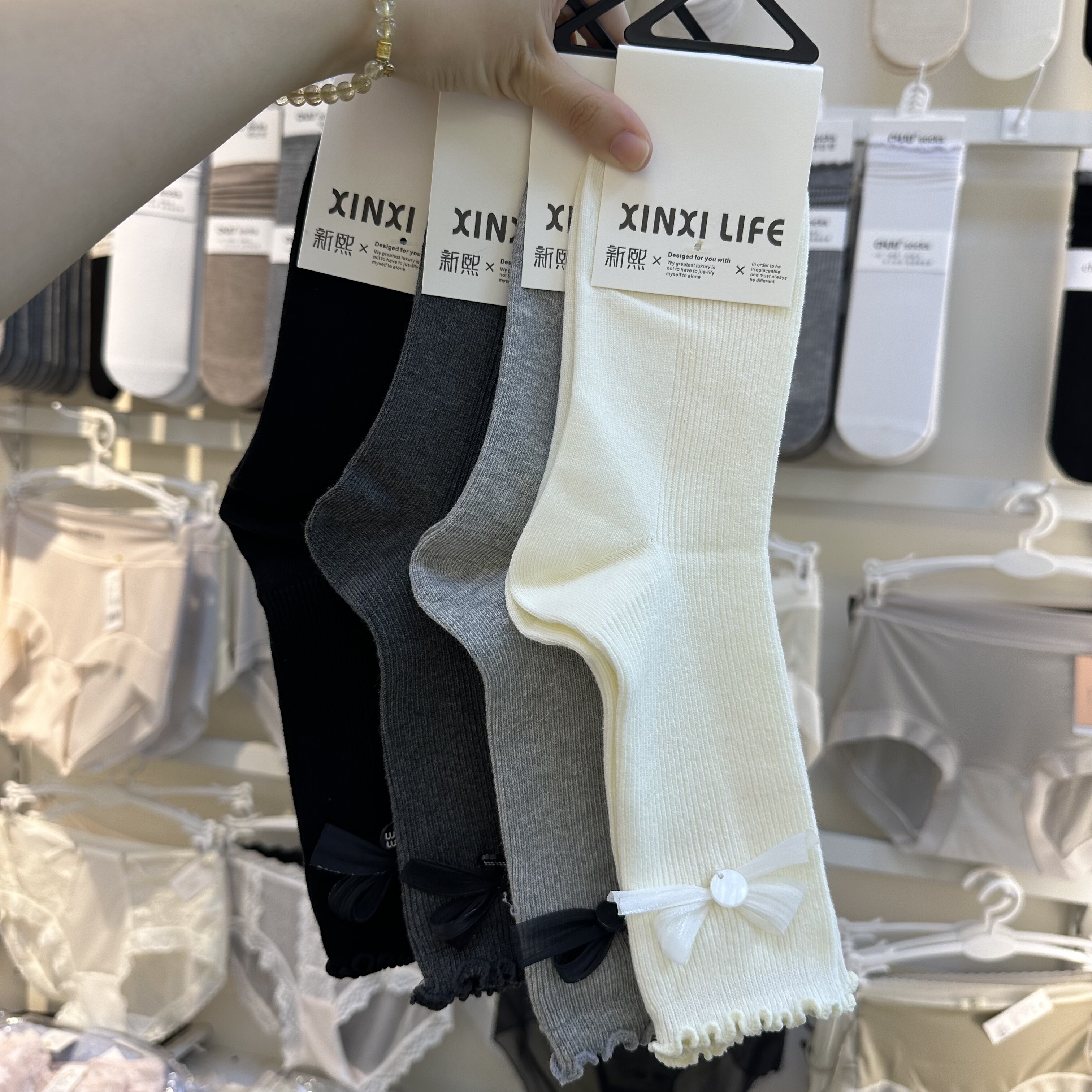 5双包邮新熙袜子木耳边蝴蝶结女短袜秋冬miu系芭蕾风百搭中筒纯棉,女士内衣/男士内衣/家居服,中筒袜,淘宝优惠券,粉丝福利购,淘宝优惠卷