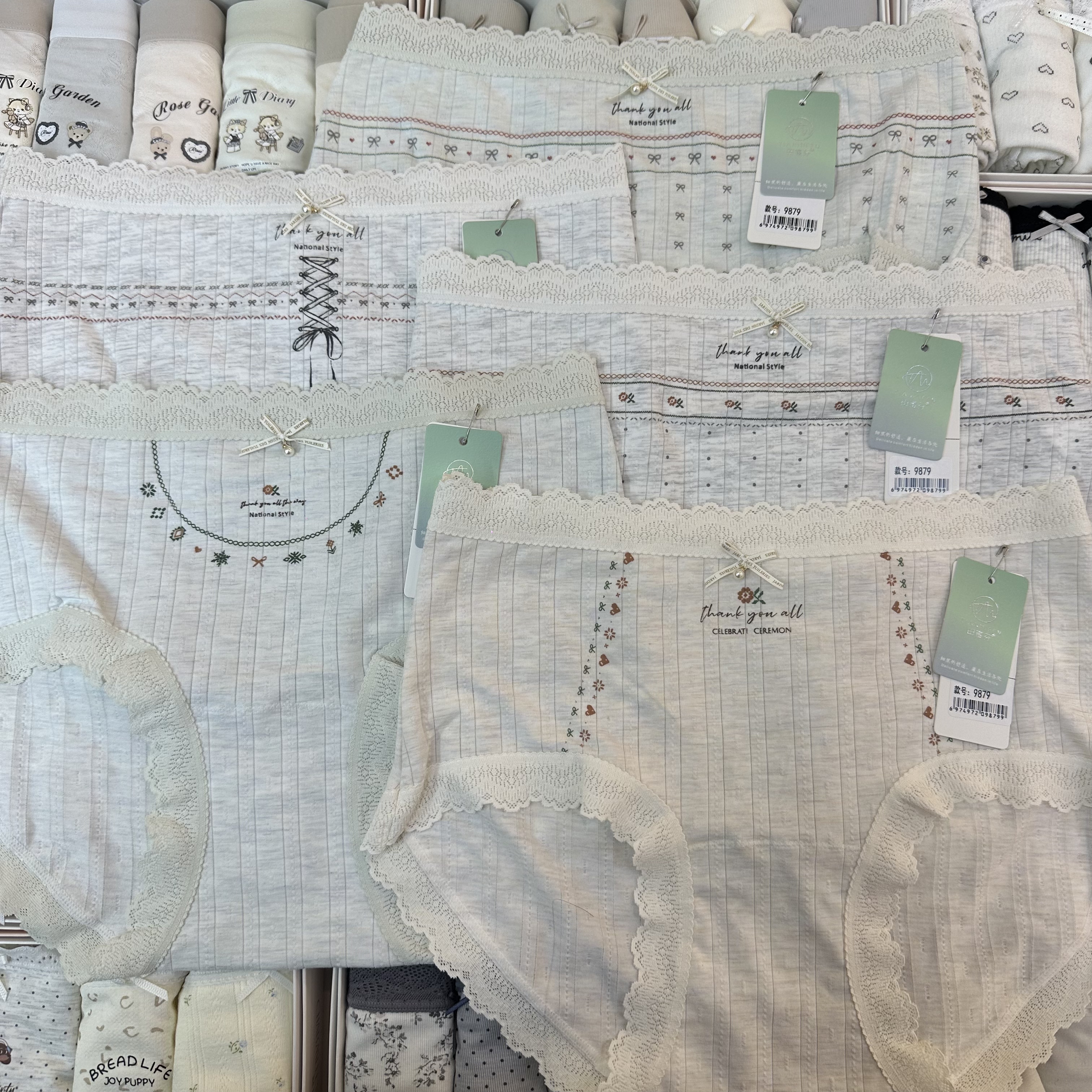 5条包邮田蜜芬内裤春夏款小清新女棉裆中腰透气舒适三角短裤头