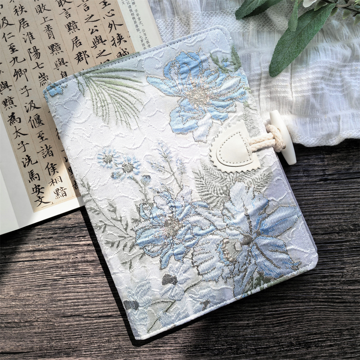 梅子手作布艺烫金国风活页A5手帐