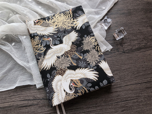 国风烫金仙鹤手帐本 日式手账 A5A6书衣hobo雅致礼品笔记本定制