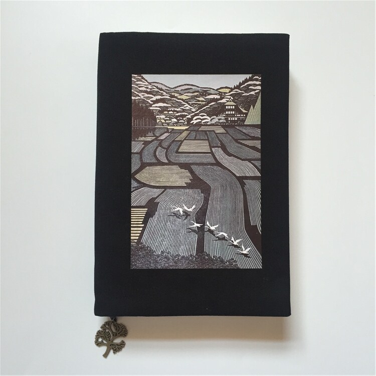 鹤之谷 日式和风a56布艺手帐本/可定制书衣书套/日本韩国手账本