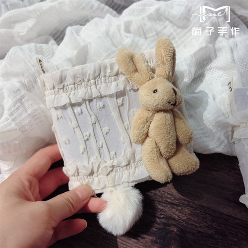 雪顶奶泡 盐系简约白色手帐本 布艺书衣A5A6正方形week手账日记本