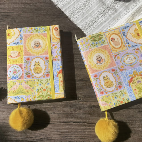 梅子手作布艺日记本A5A6手账本