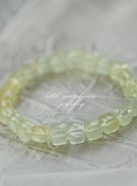 限量私藏*小夏日原创*天然葡萄石方块珠手链淡雅素净仙女弹力手串