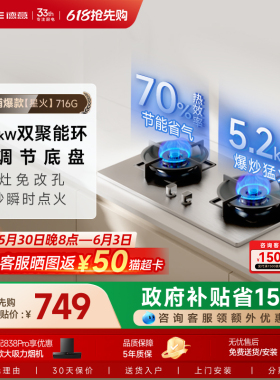 德意星火大火力燃气灶双灶家用煤气灶灶台716