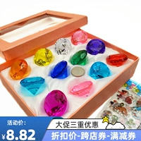 Акриловая бриллиантовая игрушка, детский разноцветный кварц для принцессы для мальчиков, с драгоценным камнем
