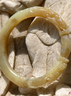 天然籽料扁条龙头证书新疆和田玉