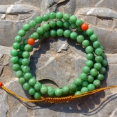 横=翠8700天然A货缅甸老坑正阳绿翡翠珠南红珠项链手链带证书