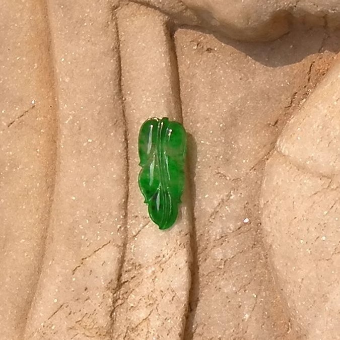 天然A货缅甸老坑翡翠戒面嵌件