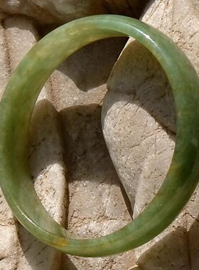 孤=秀4483库存天然A货缅甸老坑正阳绿翡翠小玉手镯子带证书复检49