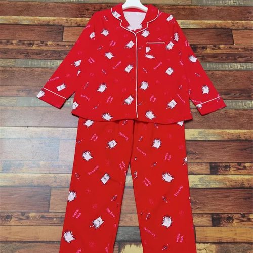 日单女磨毛绒卡通家居服